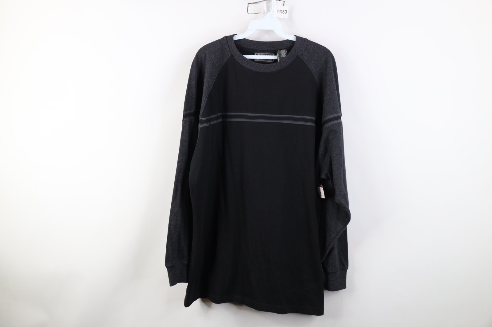 Deadstock Vtg 90s Y2K Streetwear Mens Large Striped Raglan Long Sleeve T-Shirt