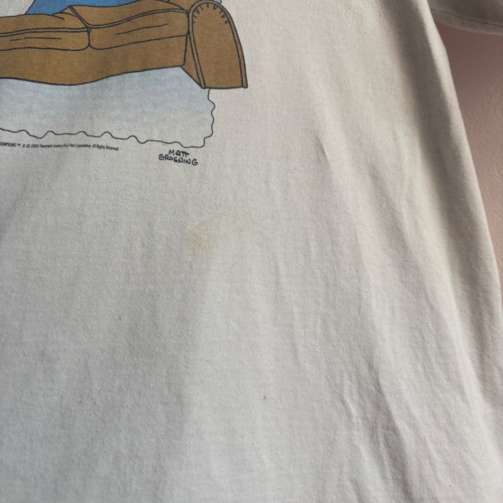 Vintage 2000 The Simpsons Homer KitKat Have A Break Promo T-Shirt Size M