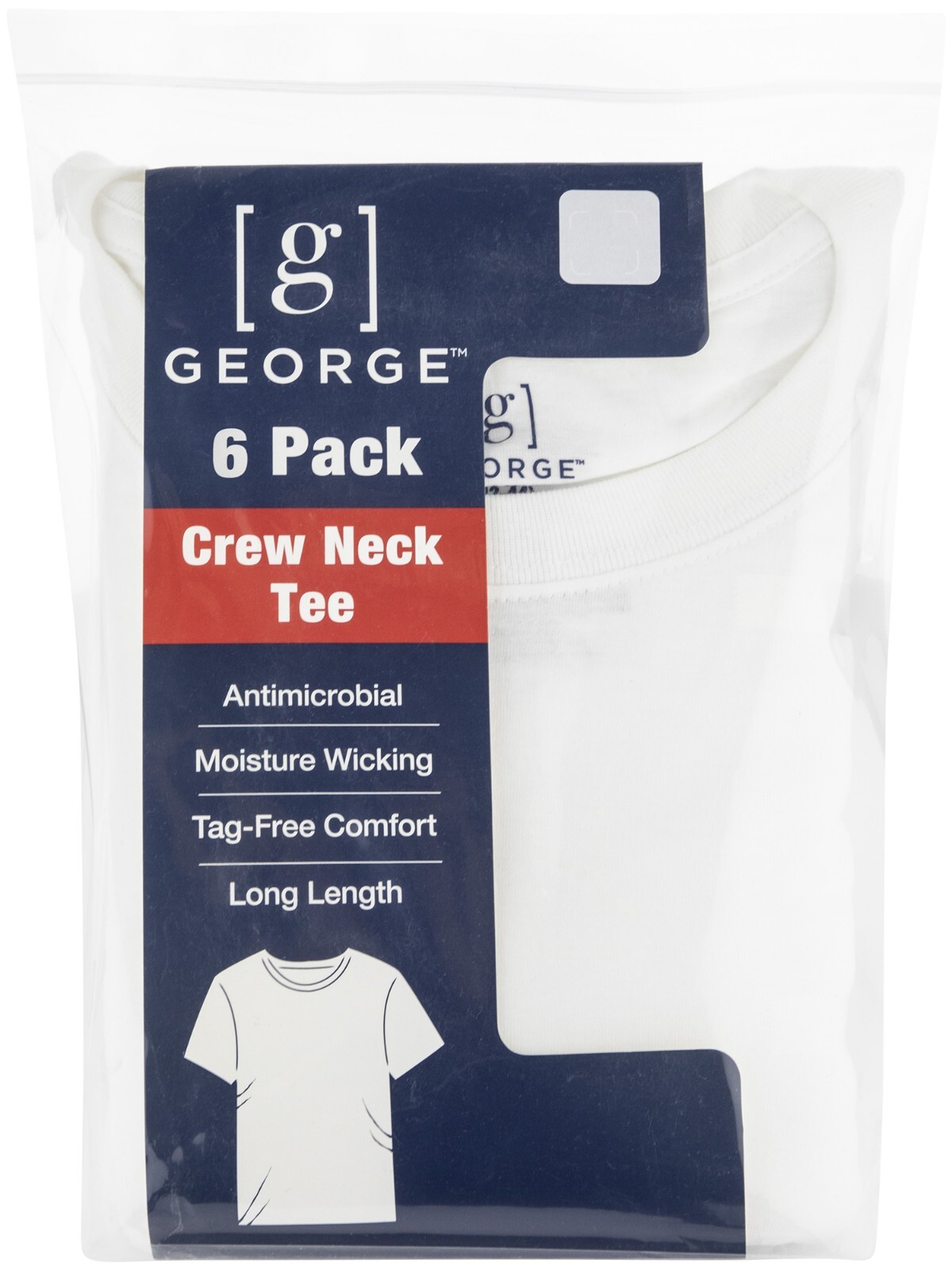 George Men’s ultra soft V-Neck T-shirts , 6-Pack Size FROM S To 3XL