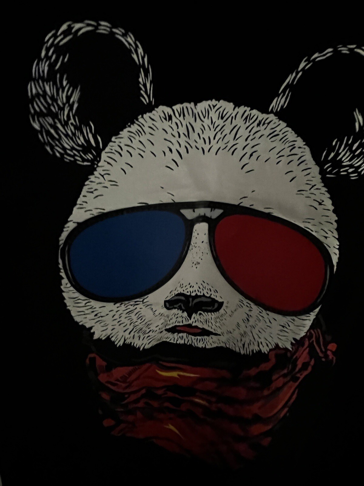 Sound Activated LED Bear Tee Shirt Size M Men’s Works Great.