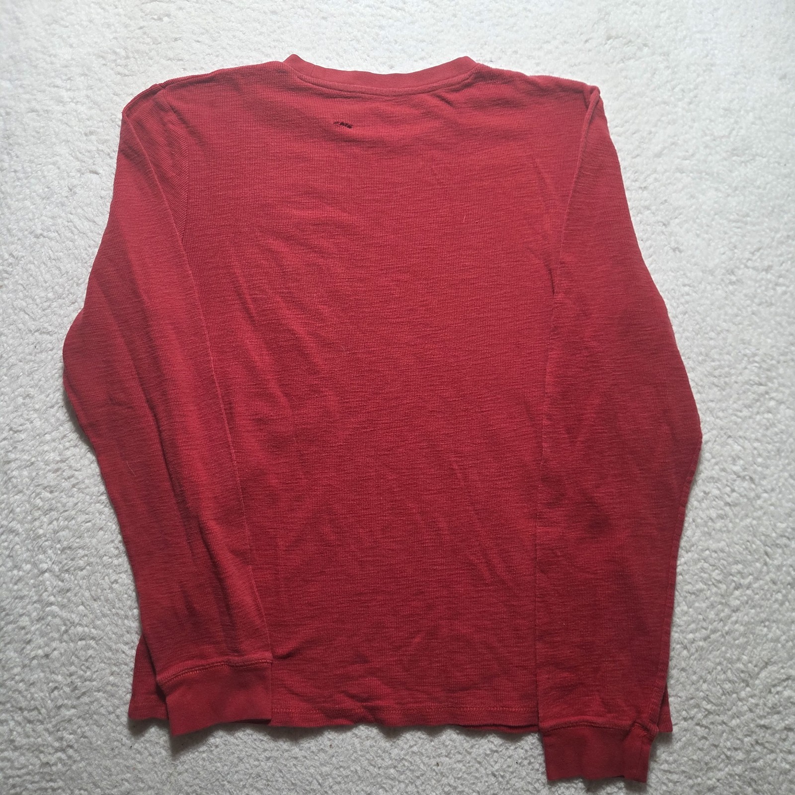 Y2K Aeropostale Mens XL Red Embroidered Letters Thermal Long Sleeve Shirt Preppy