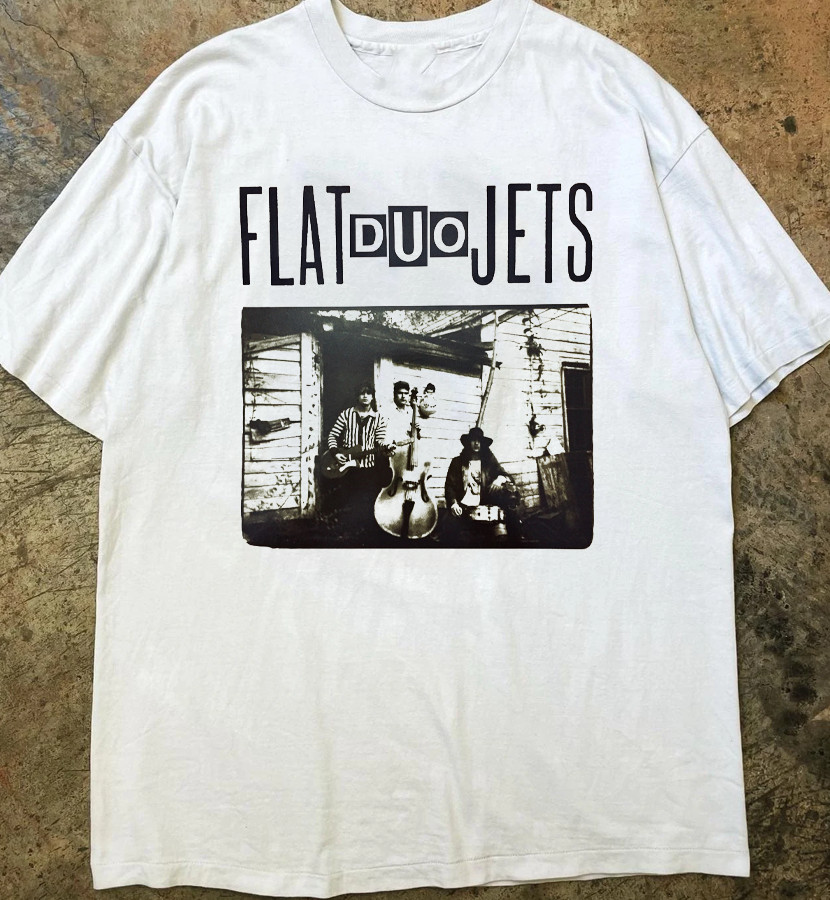 Flat Duo Jets – Flat Duo Jets – Vinyl White All Size S-5XL T-Shirt