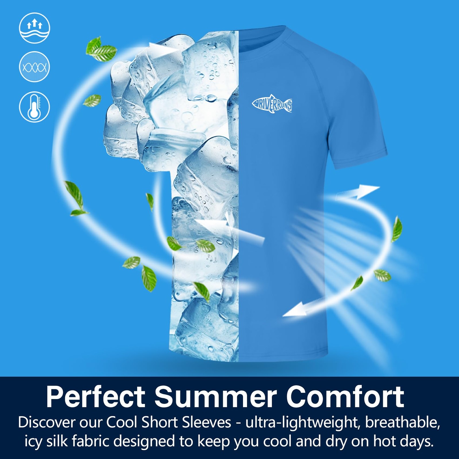 Men’s Rash Guard Swim Shirt Short Sleeve, Quick Dry UPF 50+ Sun Protection Fi…