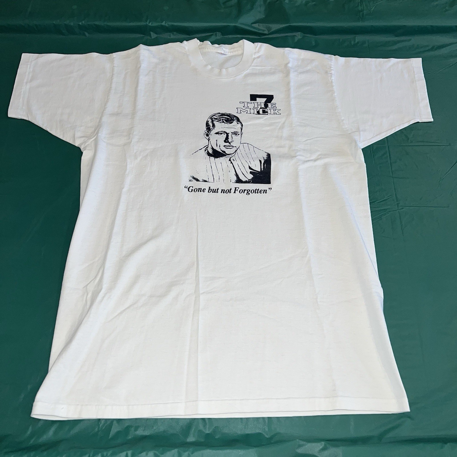 Vintage 90’s Mickey Mantle New York Yankees MLB Tribute T-Shirt Size XL
