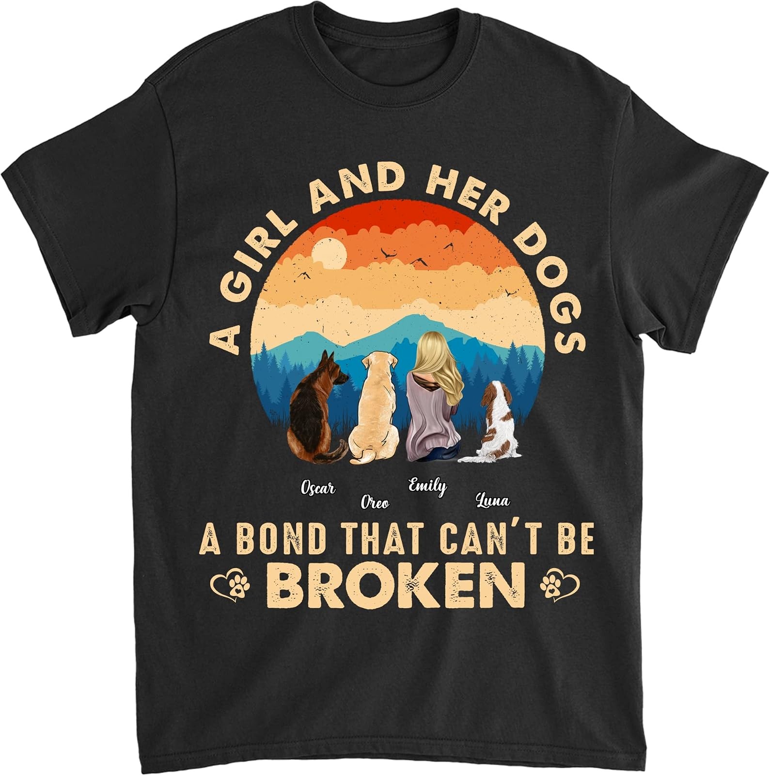 Customizable T-Shirt for Dog Moms – Unique Gift for Women Dog Lovers