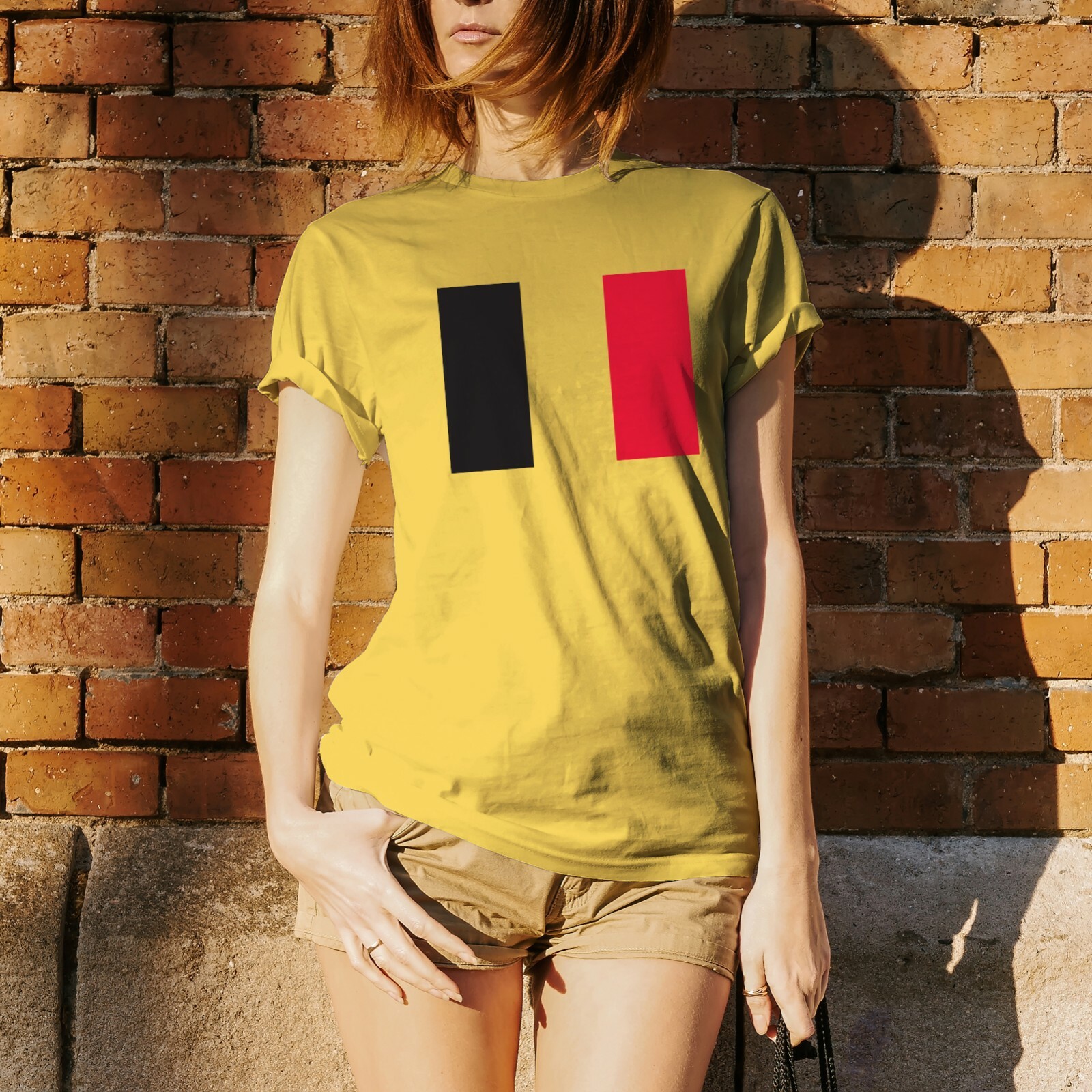 Belgium European Flag Basic Cotton T-Shirt – Daisy
