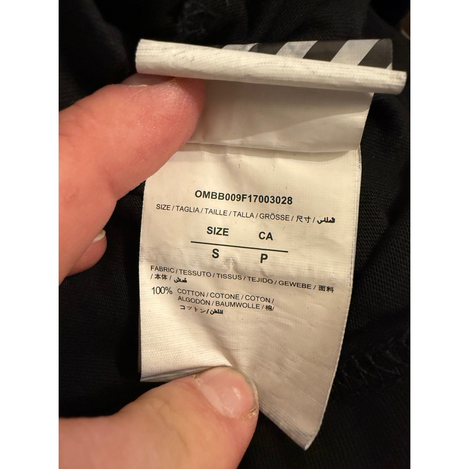 Off-White Virgil Abloh Tape Arrows Graphic T-Shirt Black Mens S Replica