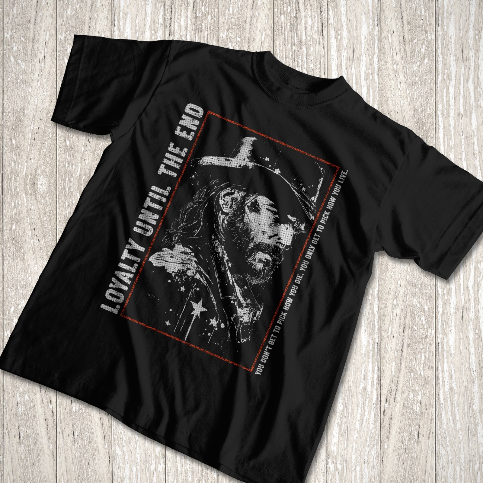 Western Gunslinger Style Unisex Tee, RDR 2, Outlaw Cowboy Graphic T-Shirt