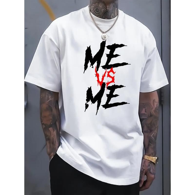 Casual Short Sleeve T-Shirt For Summer ME Print Tee Shirt Tees