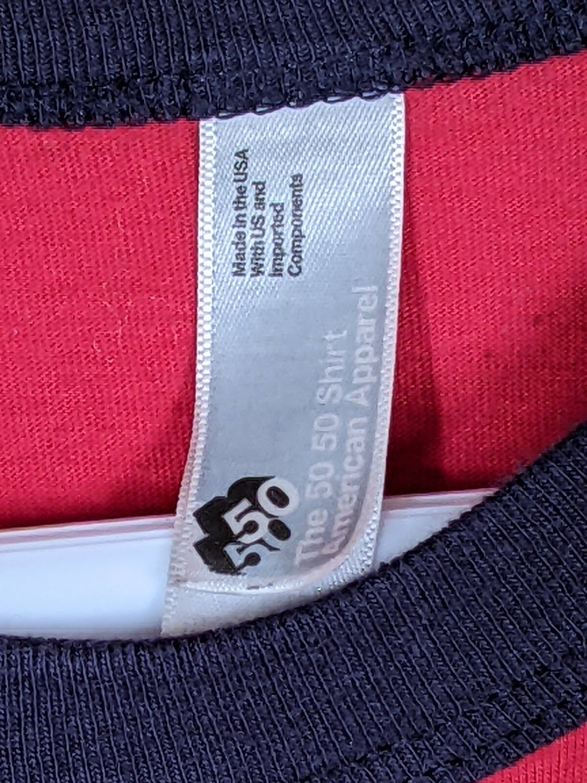 Rogue Fitness Raglan Shirt Mens S Red Navy 3/4 Sleeve Baseball Tee American Made