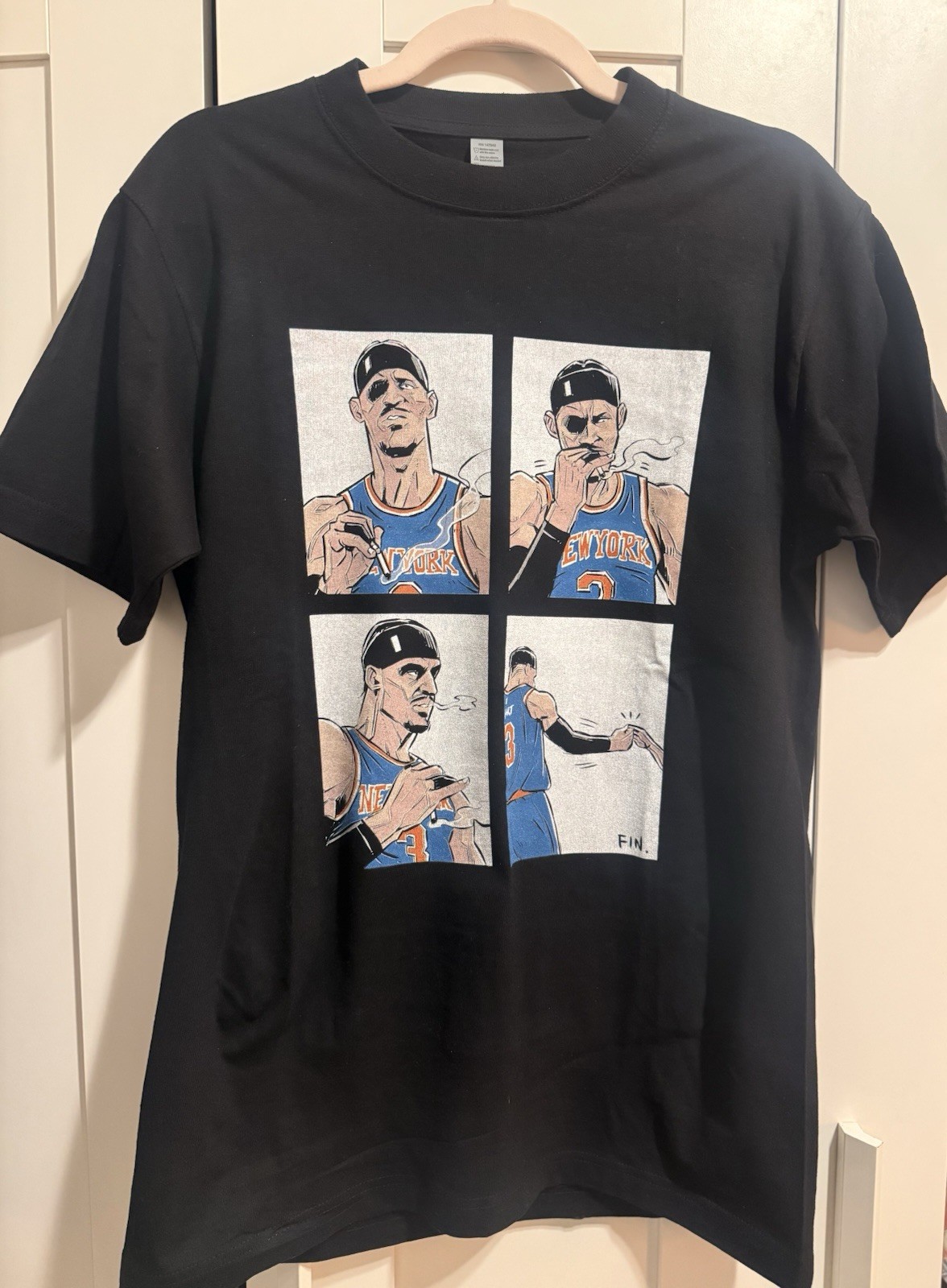 Josh Hart Knicks Graphic T-Shirt Men’s M Short Sleeve Crew Neck 2026 NBA Finals