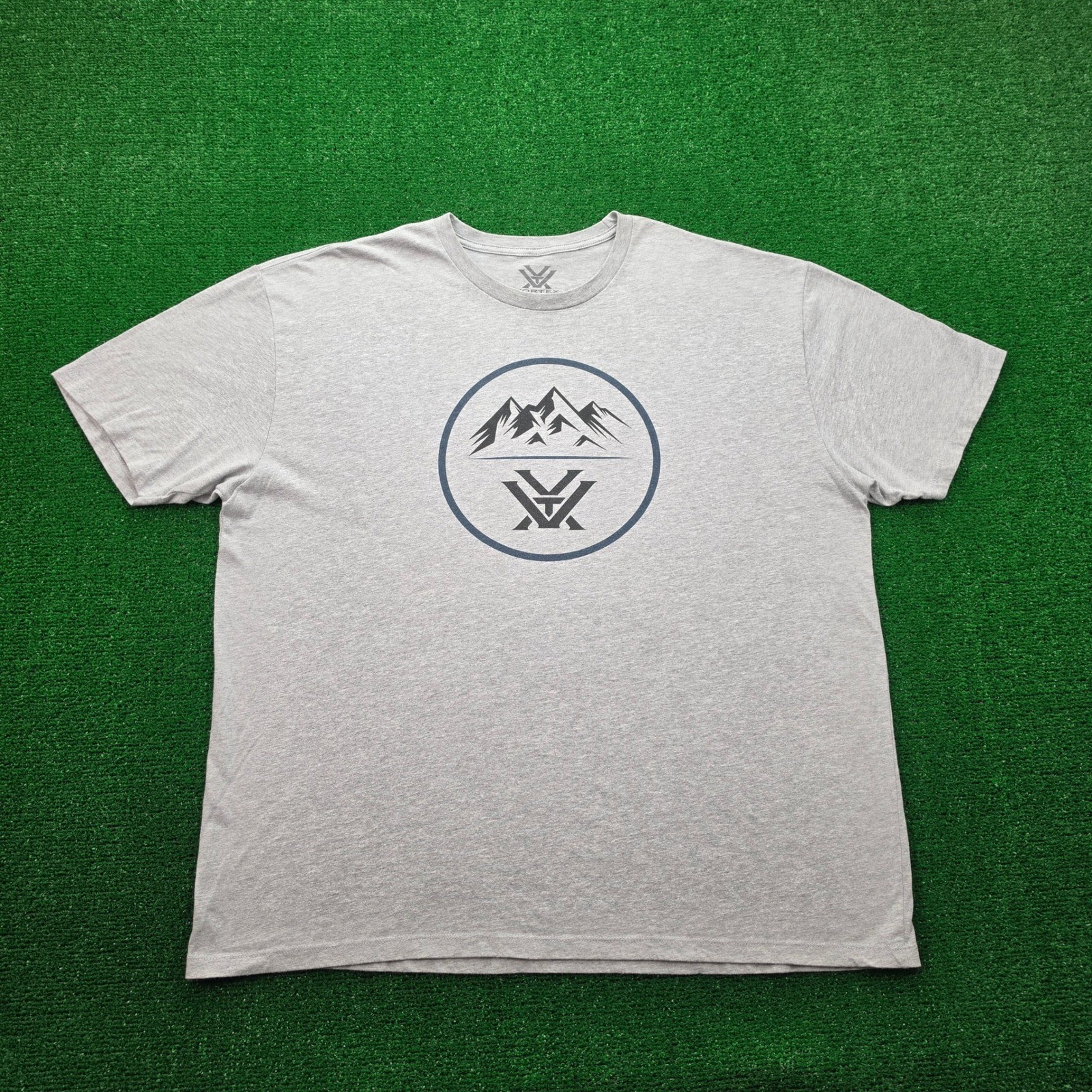 Vortex Optics Tshirt Mens 2XL Heather Grey Mountain Shield Logo Graphic Tee