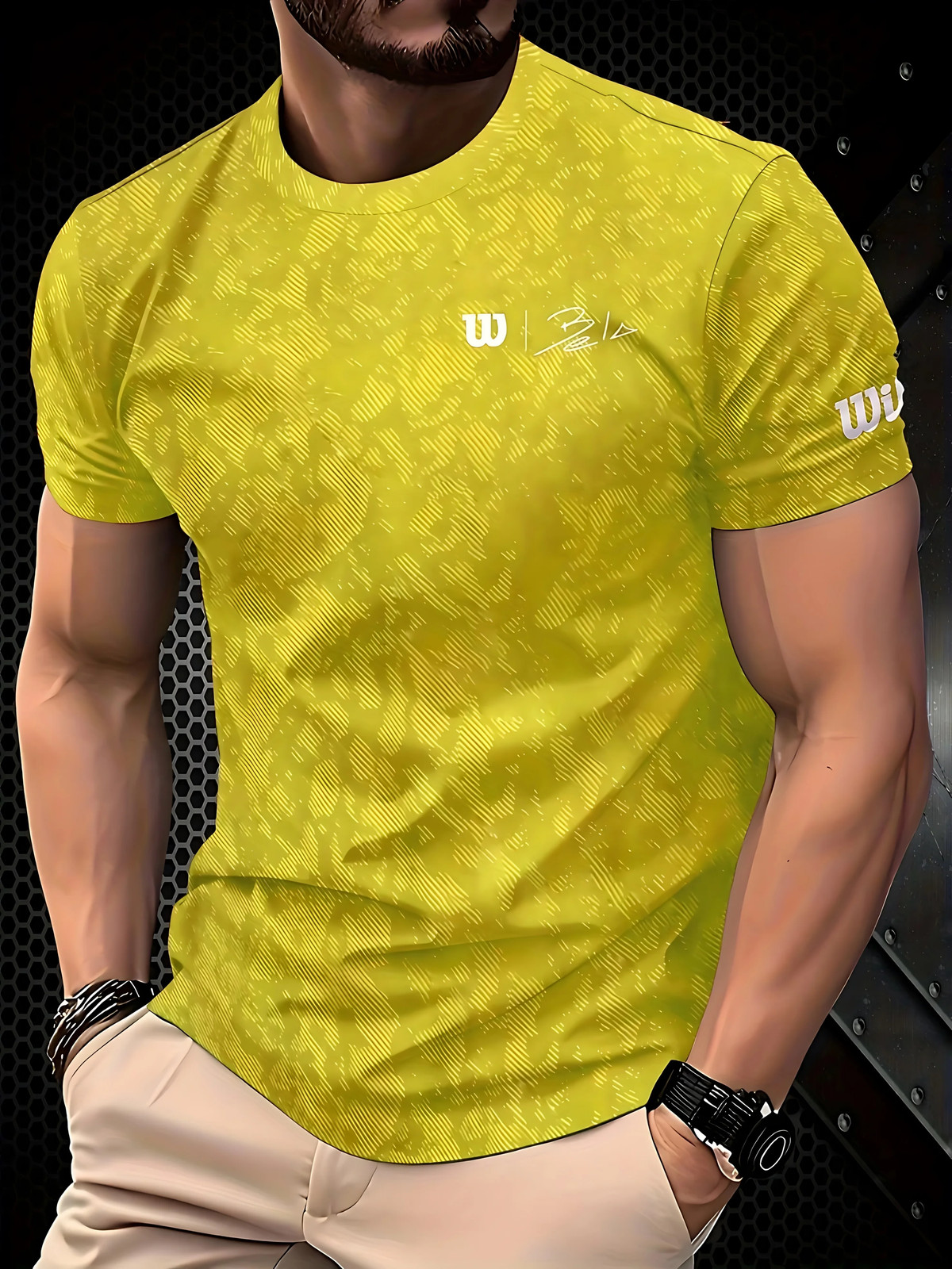 New men’s T-shirt for Summer 2026 quick-drying tennis breathable sportswear