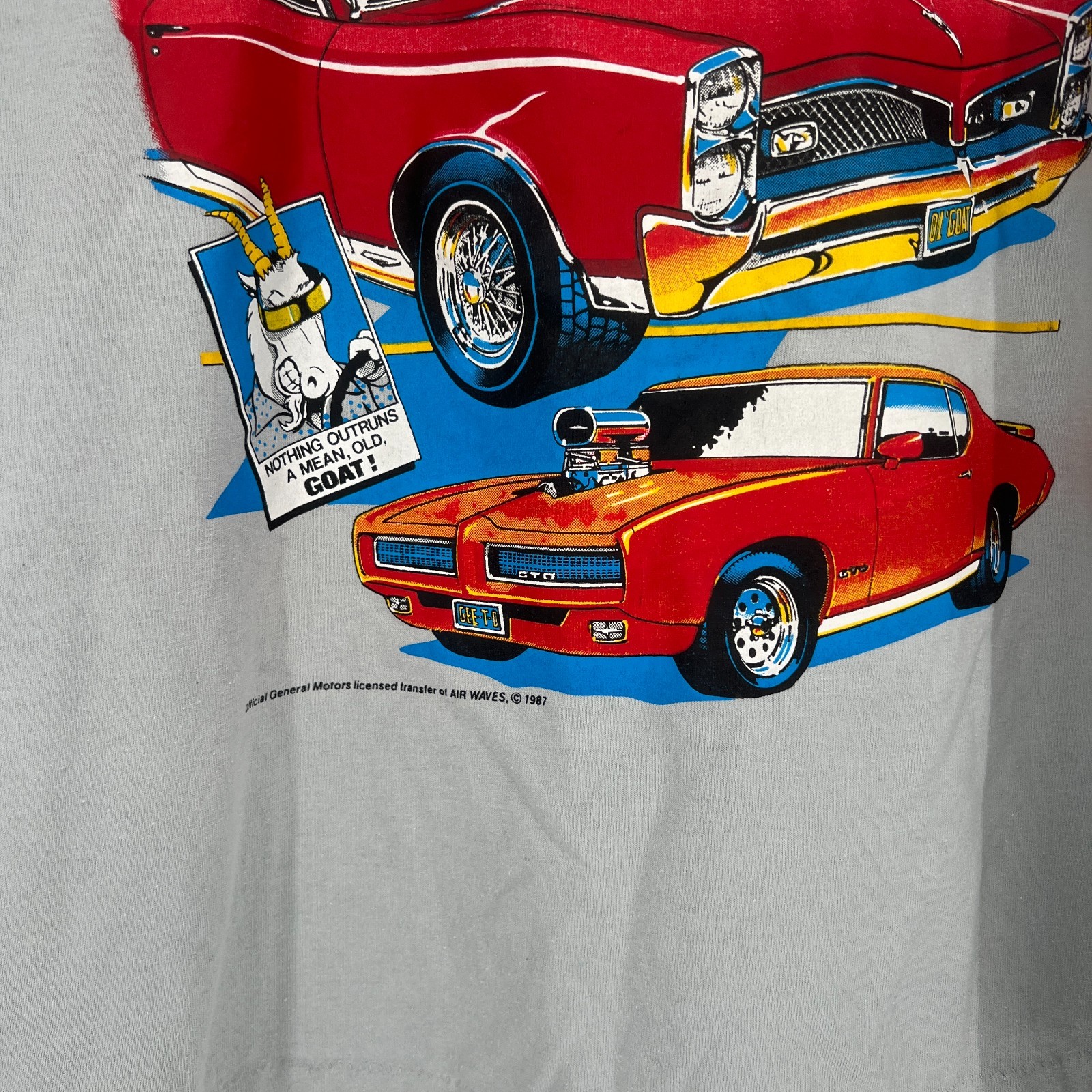 Vtg Pontiac GTO Shirt Mens S Screen Stars Best 80s General Motors Graphic Cars