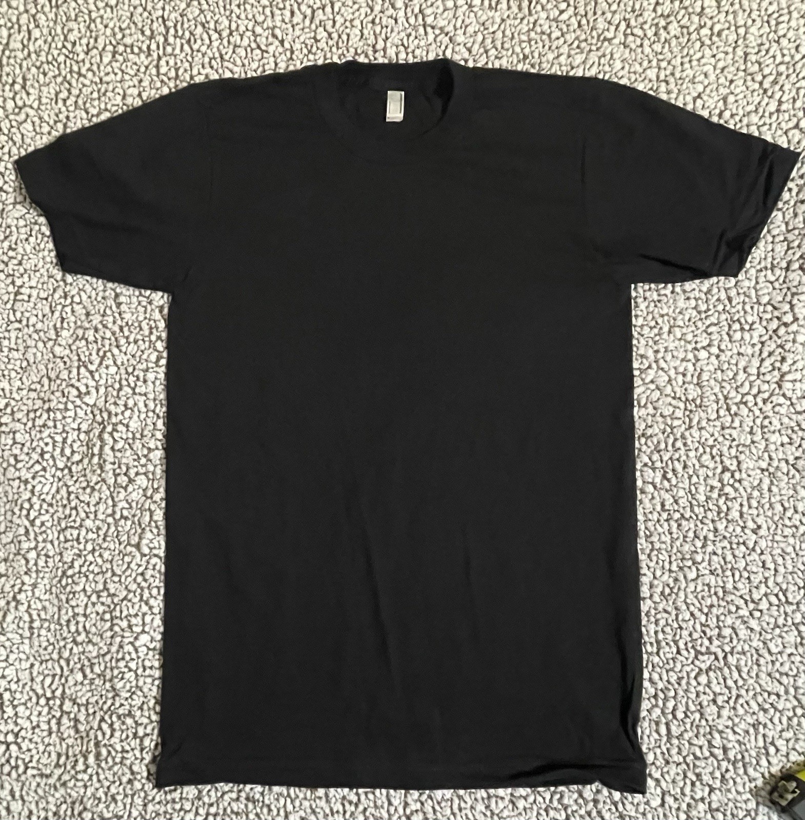 American Apparel Fine Jersey 100% Combed Cotton T-Shirt Black Small Made In USA