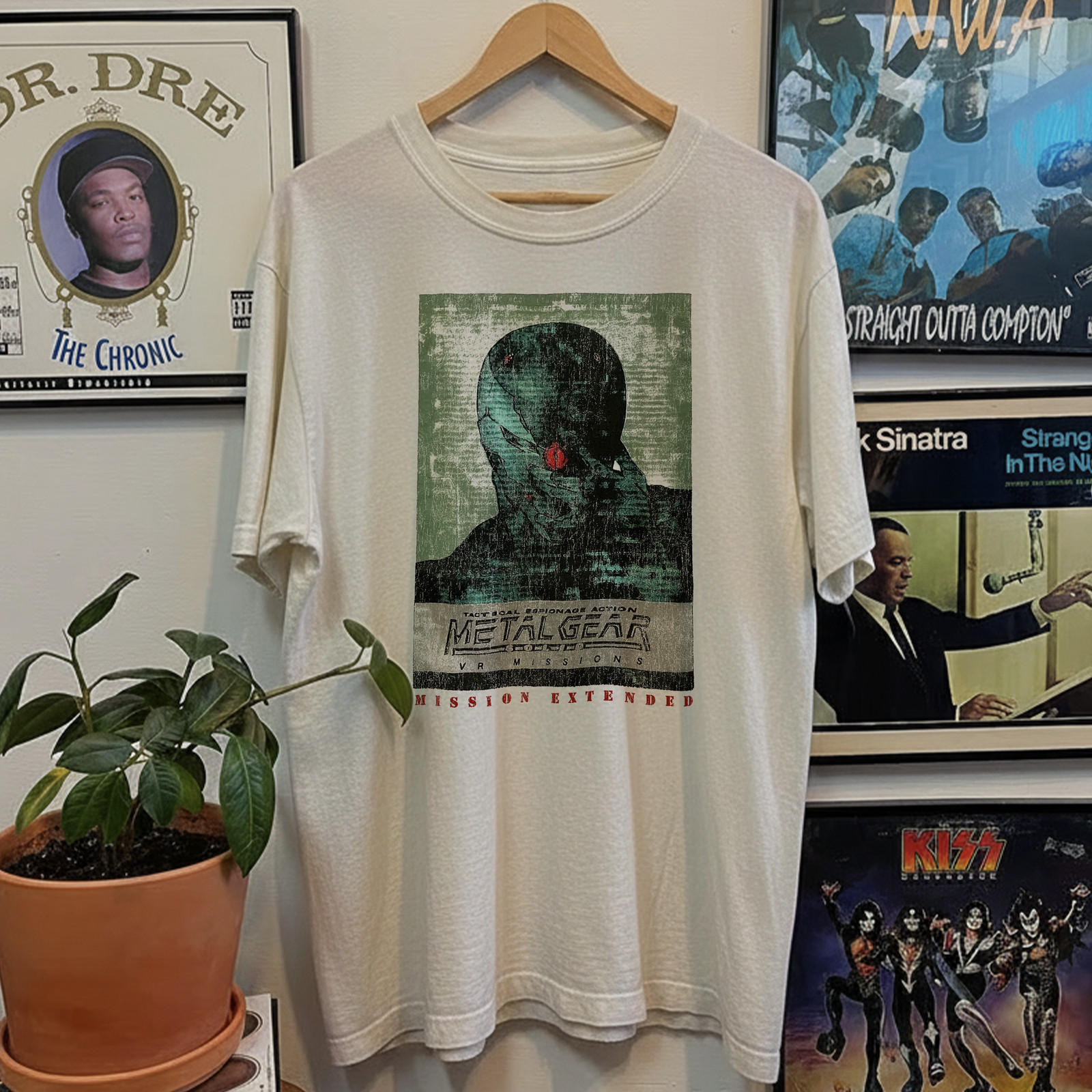 90s Metal Gear Solid Classic White T-Shirt XL