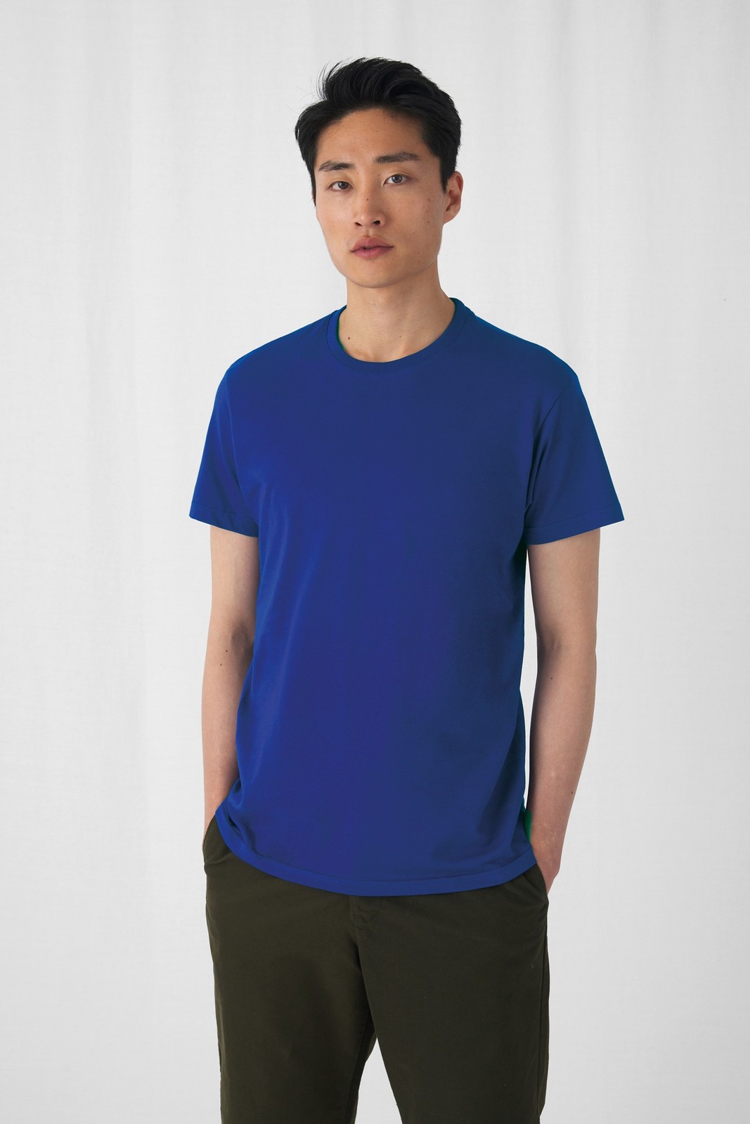 B&C Collection #E190 TU03T – Mens Plain Cotton T-Shirt Mid Weight Straight F (A)