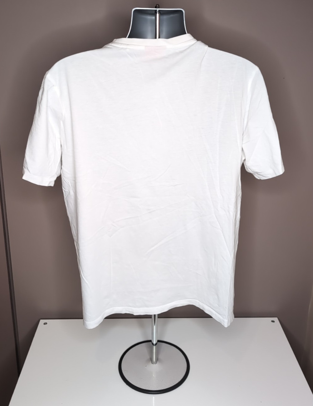 Hugo Boss Happy HUGO White Men’s T-Shirt Size L Box Logo Cotton Designer
