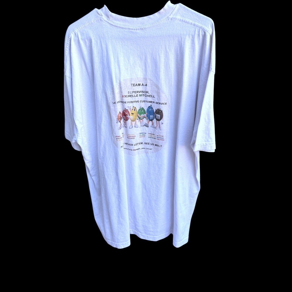Vintage Pro Athletic M&M’s Graphic White Tee Size 3X