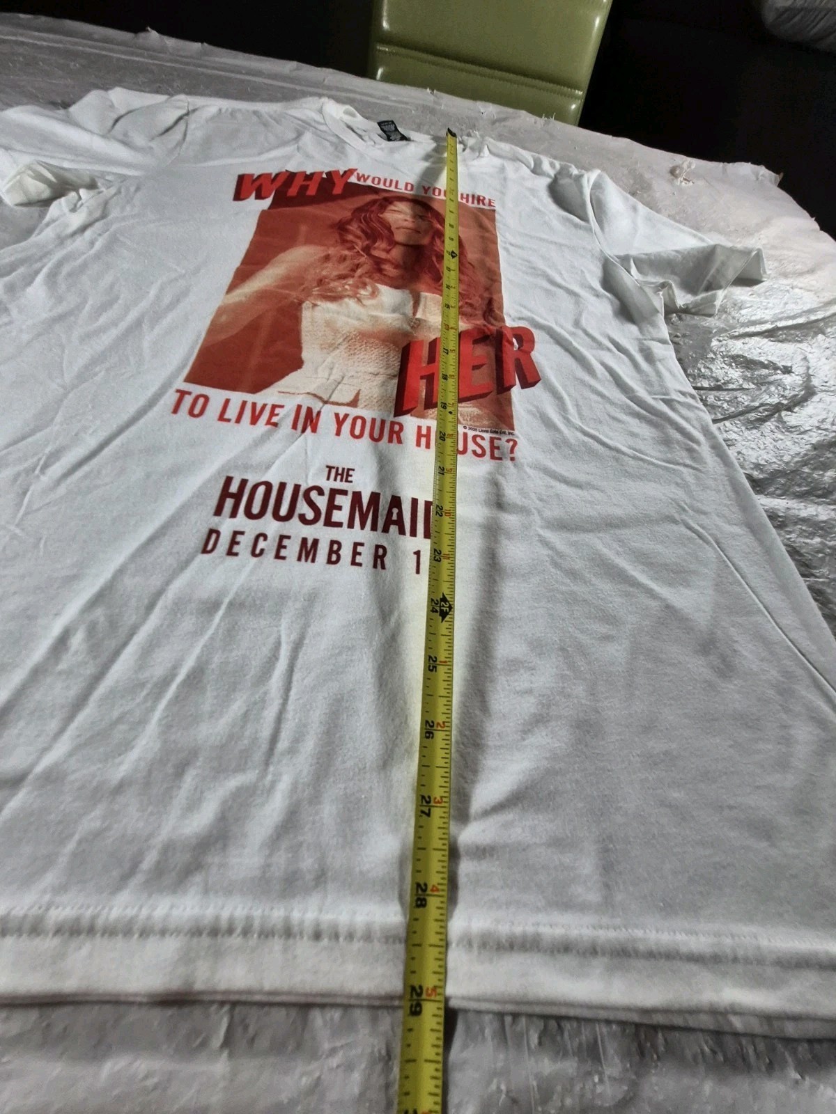 The Housemaid Sydney Sweeney Cinemark Movie Promo White TShirt Size Medium