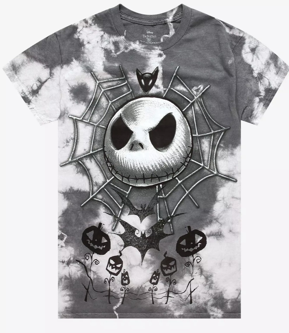 The Nightmare Before Christmas Jack Spiderweb Tie-Dye T-Shirt Unisex SM