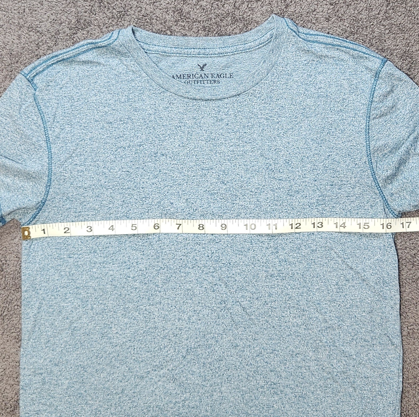 Teal Heather American Eagle Outfitters Short Sleeve Crewneck T-Shirt XS Stretch