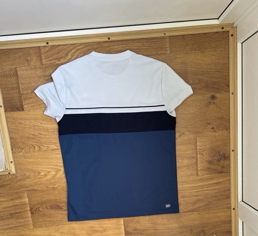 Sport Novak Djokovic T-Shirt Mens Size US S Navy Blue Graphic Lacoste