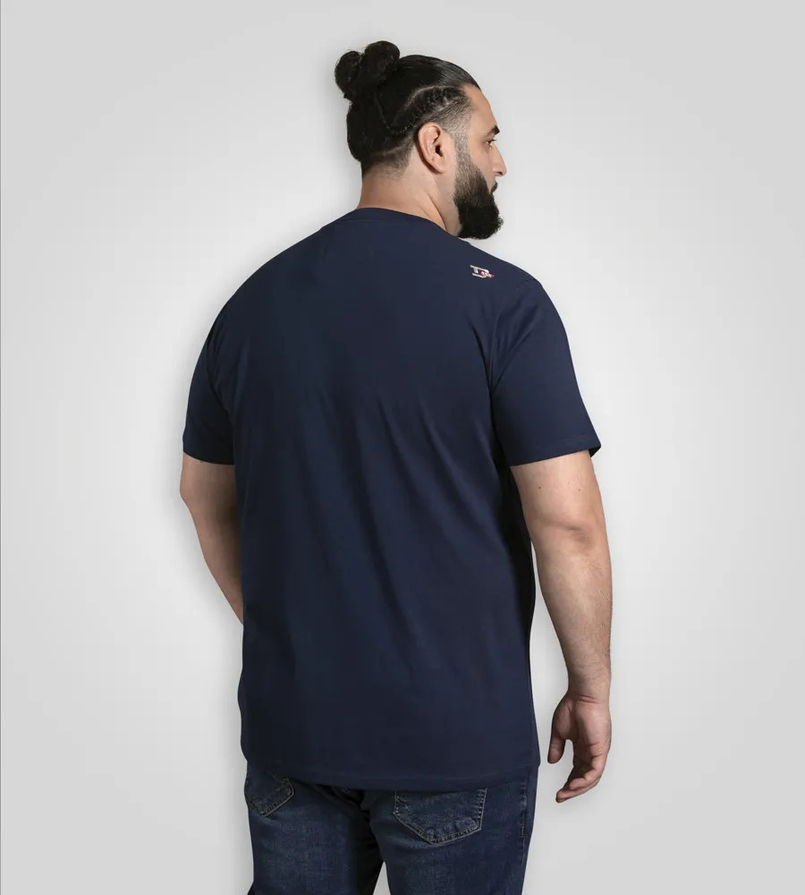 D555 Duke Big Mens Guitar Printed T-Shirt Navy Plus Size 2XL-10XL (601803)