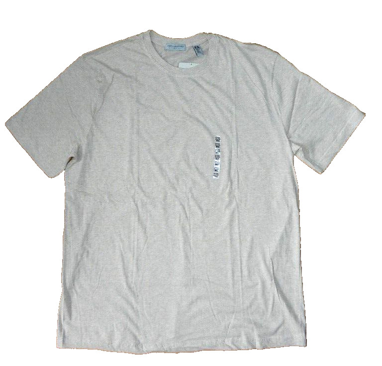 JOHN ASHFORD Essentials Natural Short Sleeve Cotton Tee T-shirt XXL-TALL, NEW