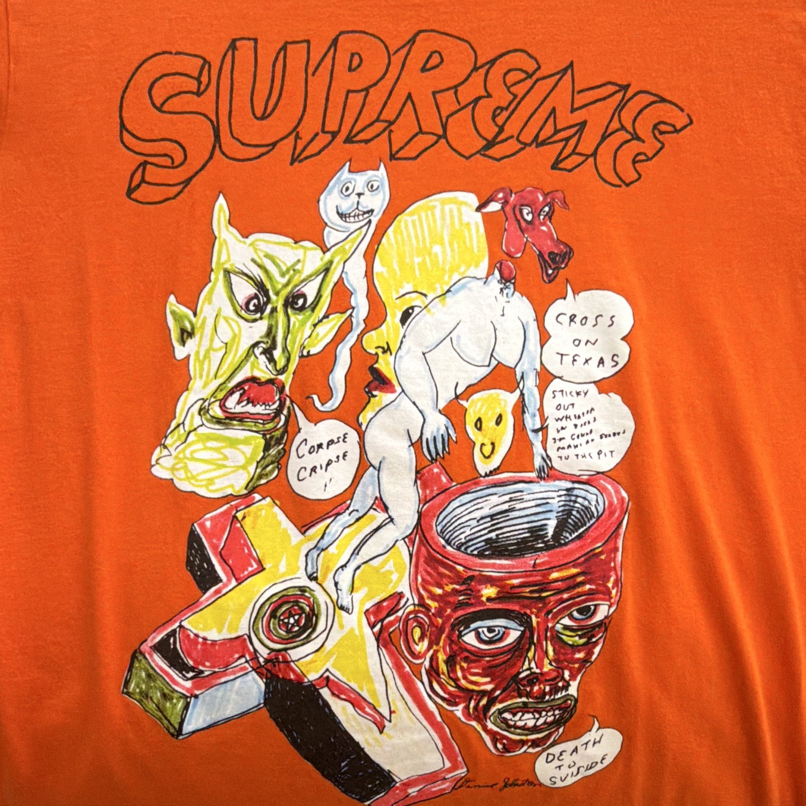 Supreme “Daniel Johnston” SS20 Orange T-Shirt Men’s Size Medium