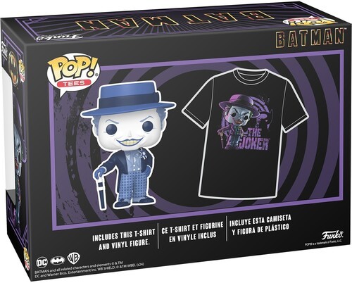 FUNKO POP & Tee: DC Batman (1989) – The Joker – XS [New ] XS, Vinyl Figure
