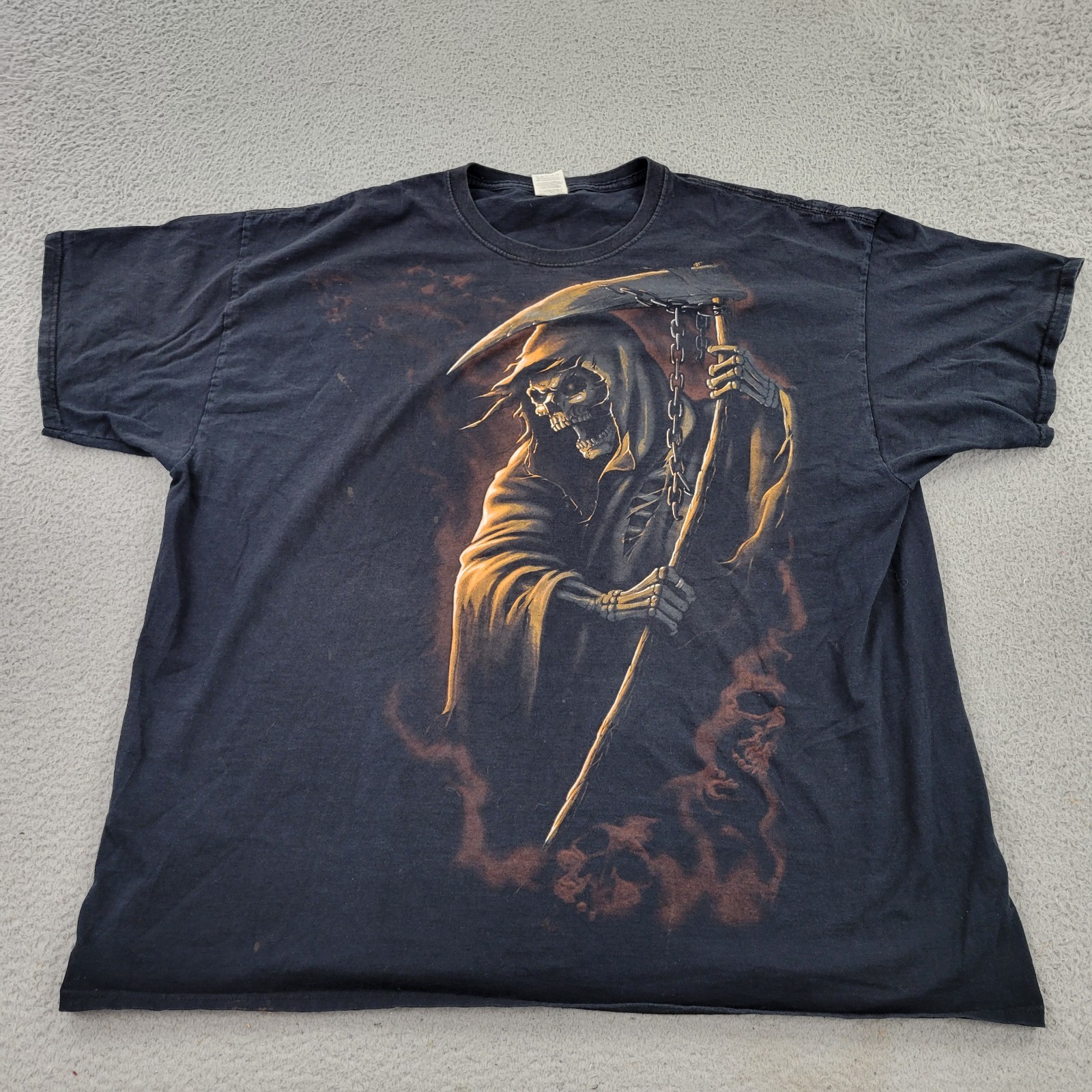 Grim Reaper HD Shirt Mens 3XL VTG Heavy Cotton Graphic Short Sleeve