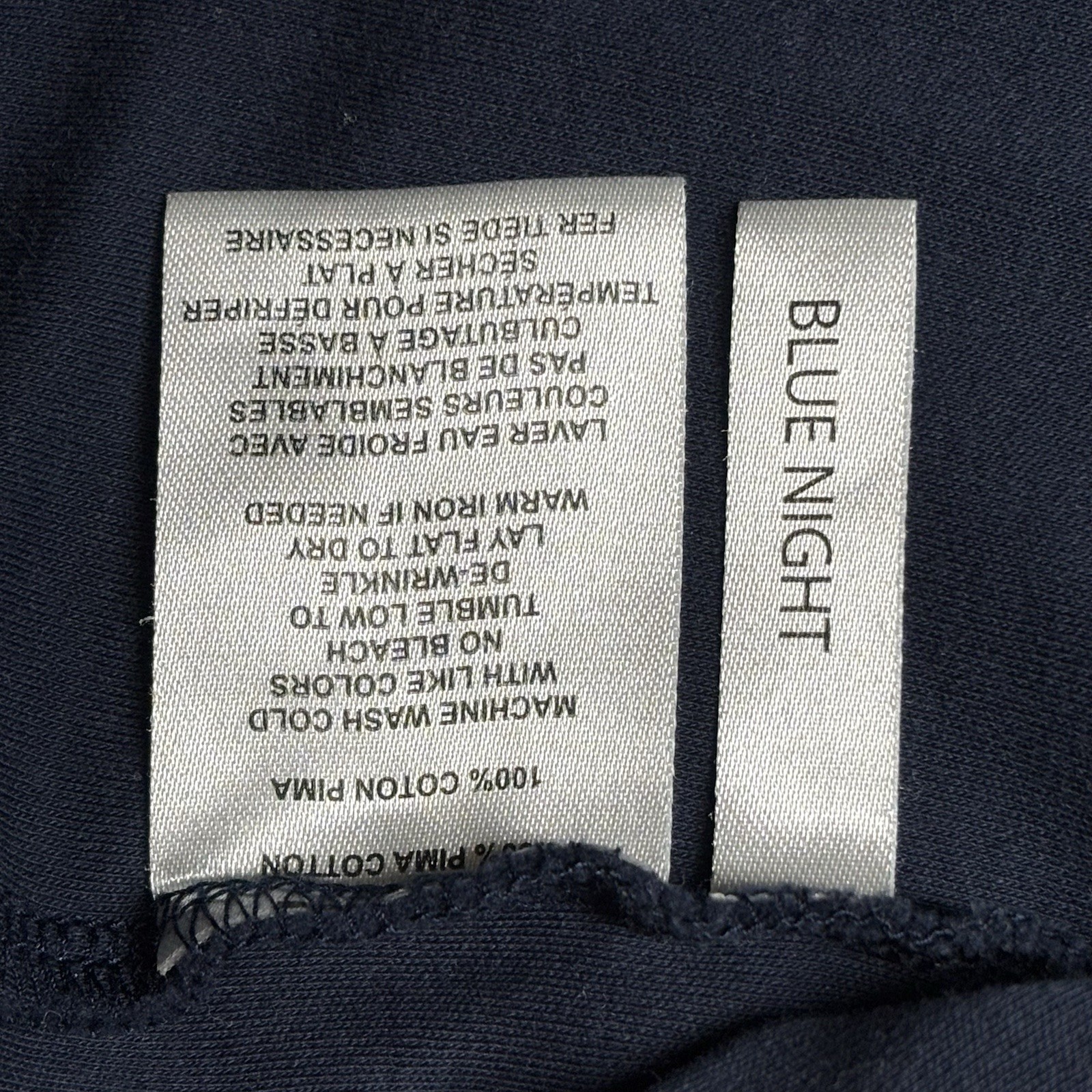 ROBERT BARAKETT Men’s Size L T-Shirt 100% Pima Cotton Soft Blue Night Crew Neck