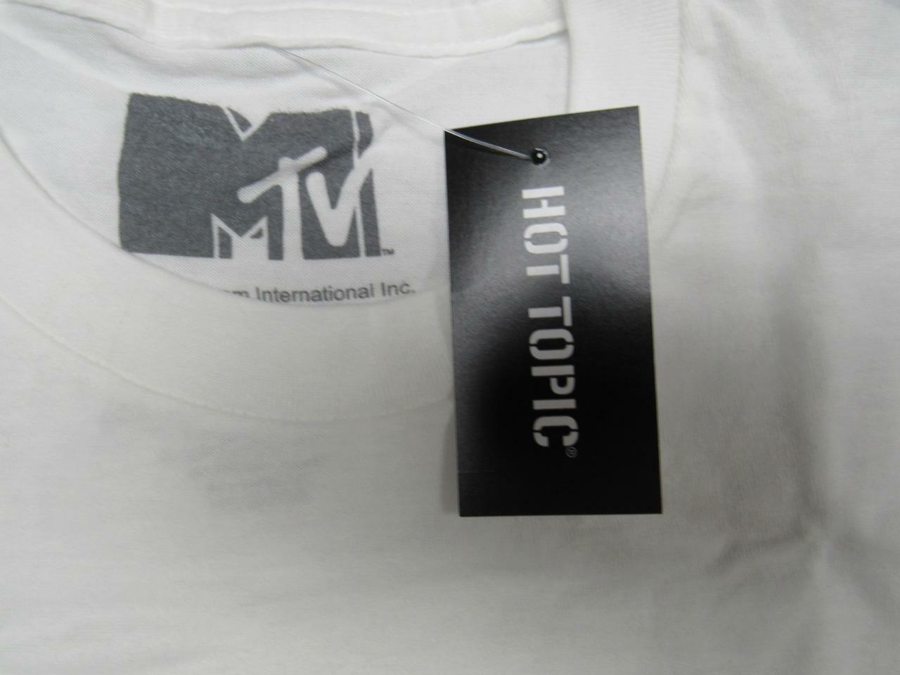 New MTV Music Television Mens S-M-L-XL-2XL-3XL White 90’s Style Shirt $22