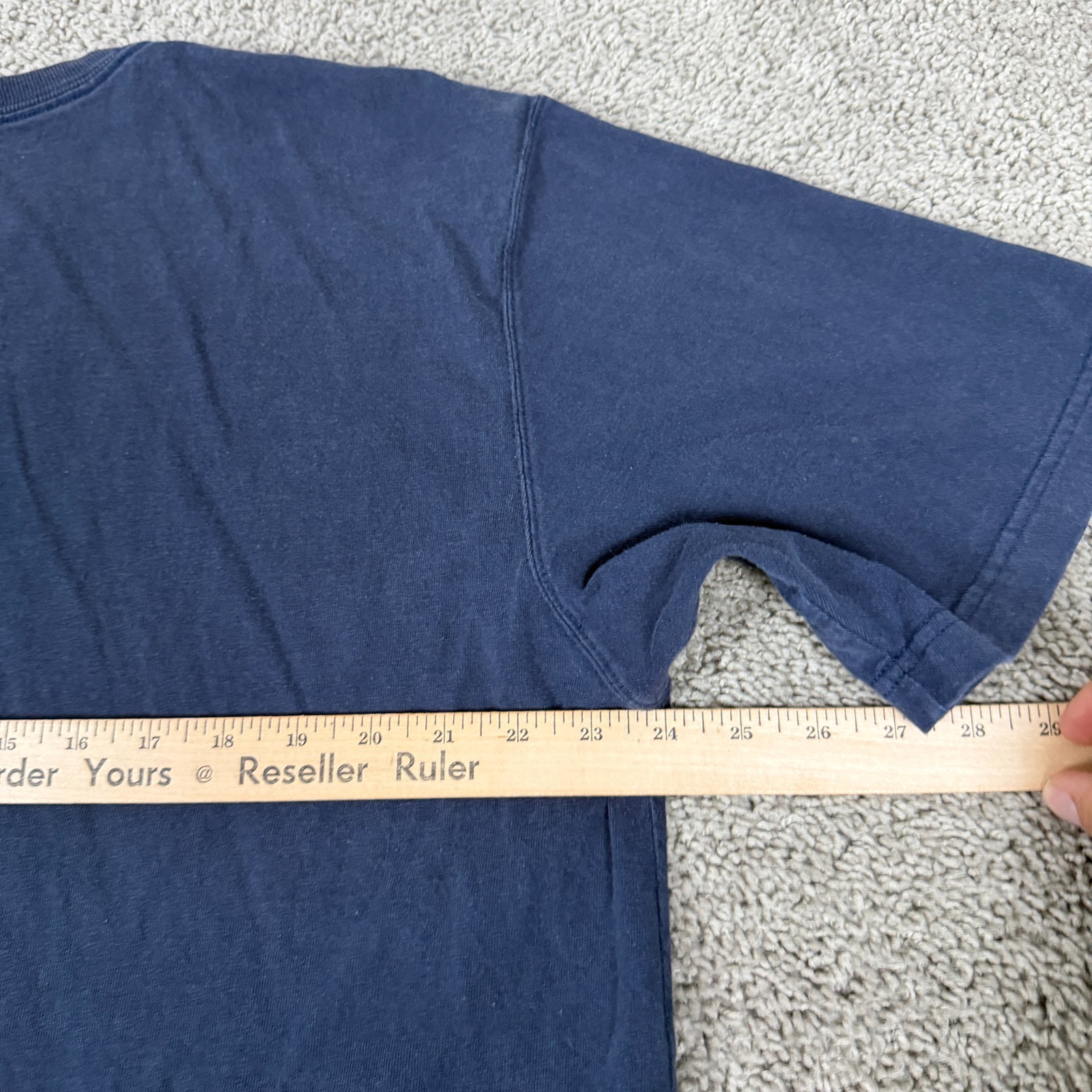 Carhartt Shirt Mens Large Tall Navy Blue Short Sleeve K87 Workwear Cotton