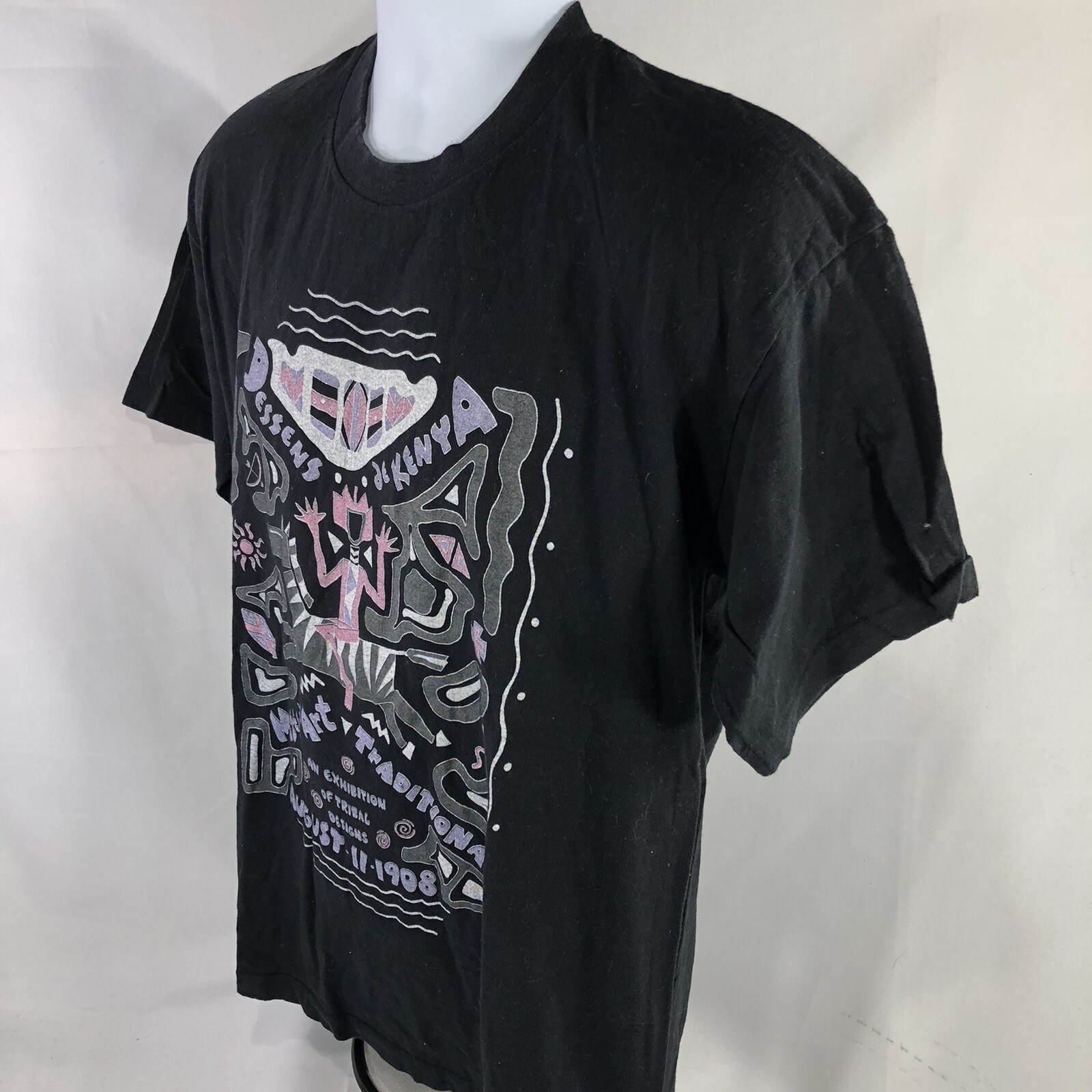 VTG Dessens De Kenya Musee D’Art Museum by Blondie & Bruno Shirt USA Made Stitch