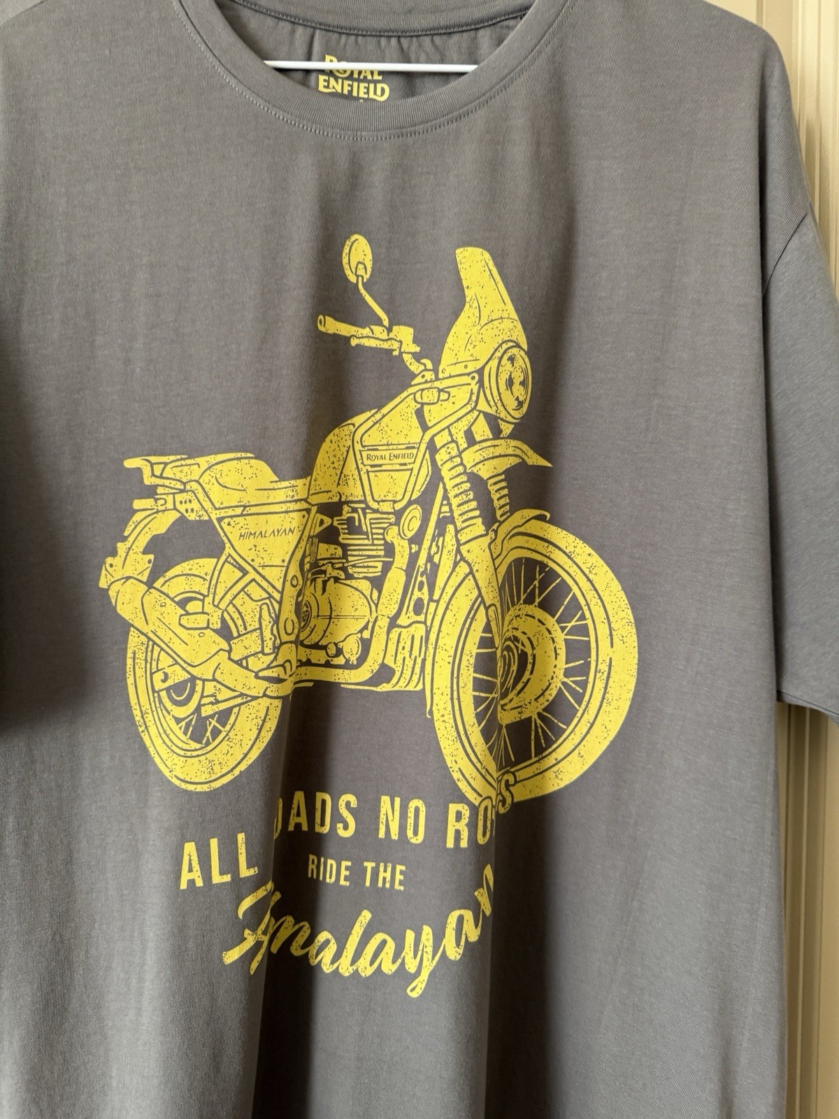 Royal Enfield Men’s Himalayan Motorcycle Graphic T Shirt Sz XL Grey Biker NWT