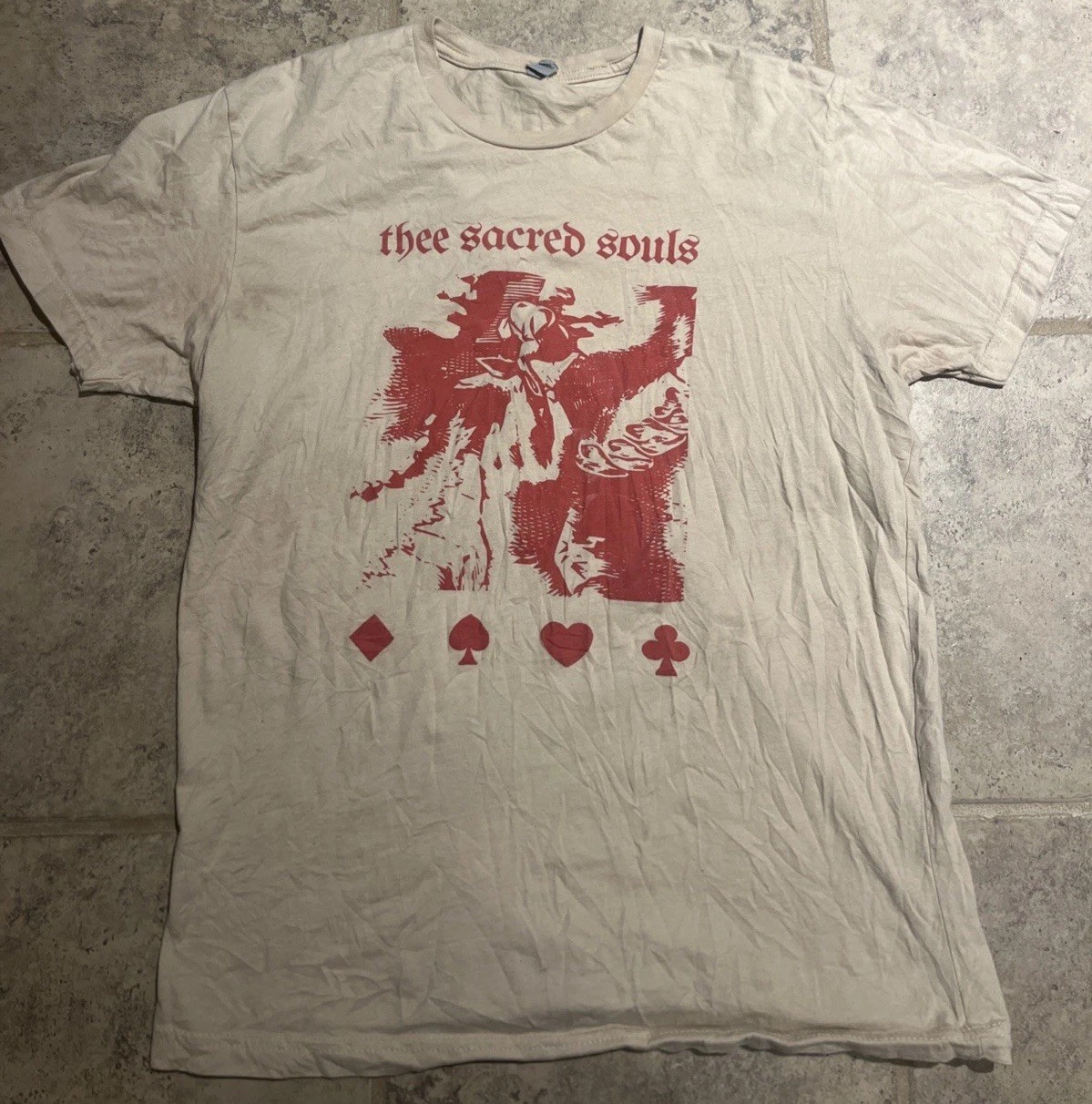 Thee Sacred Souls Band T Shirt Medium Beige Next Level Apparel R&B Soul Music