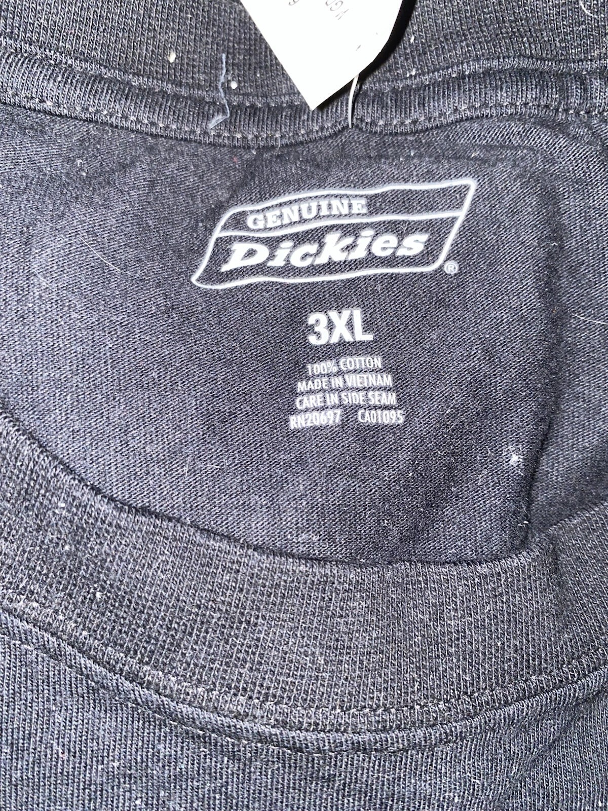 Dickies Black Longer Length Cool & Dry Long Sleeve Pocket Tee, Size 3XL