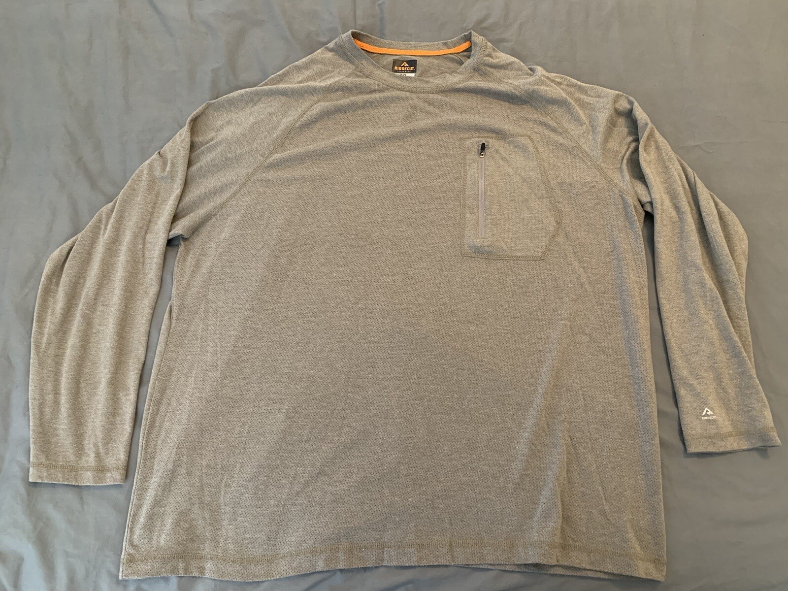 RIDGECUT TOUGHWEAR 2X-LARGE MEN’S LONG SLEEVE THERMAL GRAY POCKET