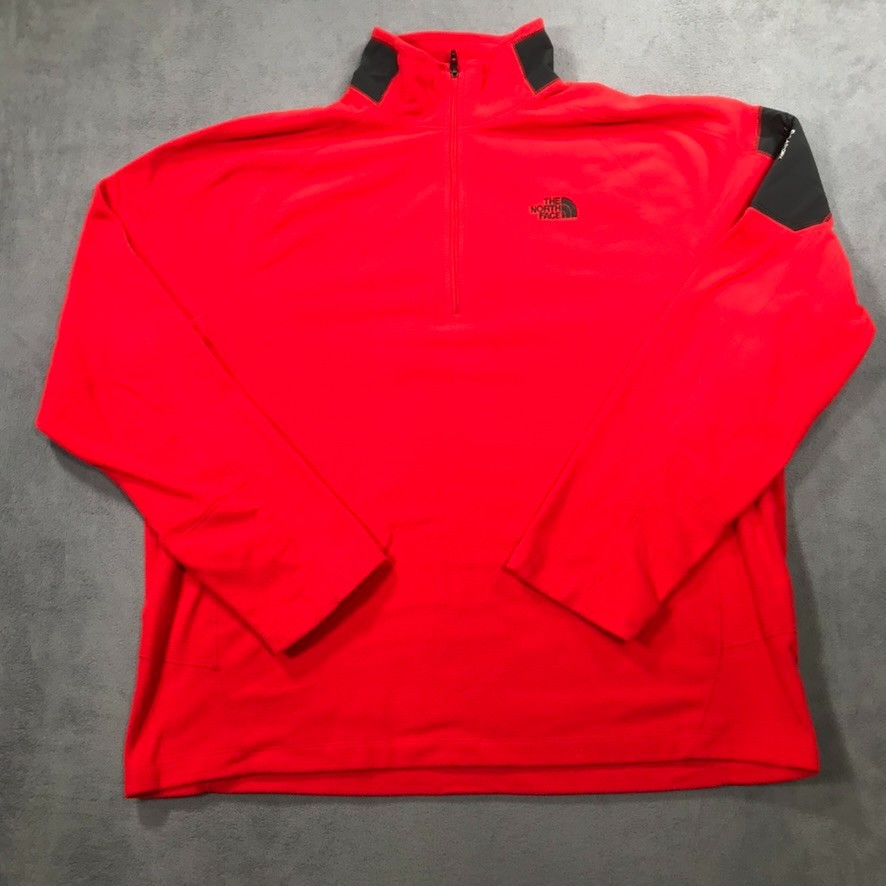 The North Face Sweater Men’s XL Red Fleece 1/4 Zip Pullover Mock Neck Outdoors