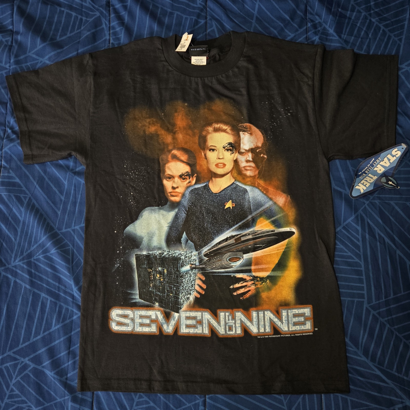 Vintage Star Trek Seven Of Nine Shirt 1999 New 7 of 9 Away Team Wear