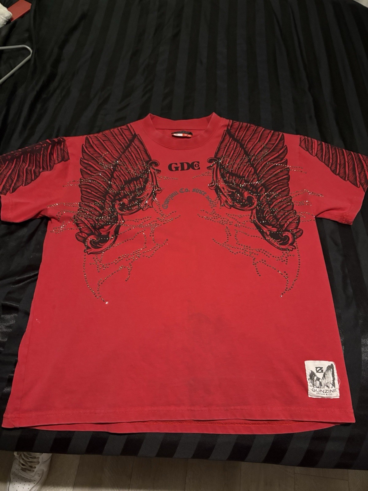 GUNZINII Denim Co. T-shirt Red T Shirt With Wing Design