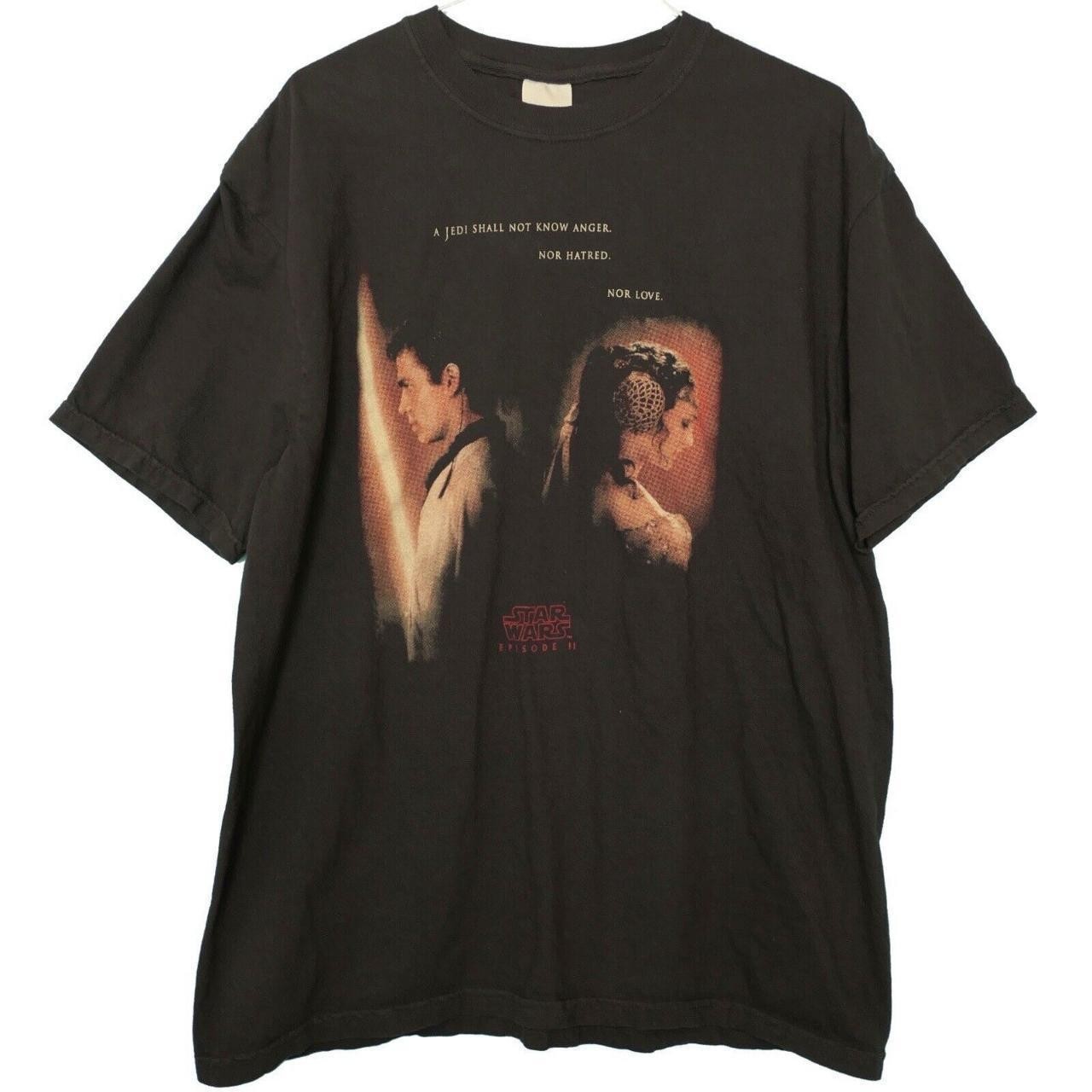 Starwar espisode II attack clones padme jede anakin skywalker movie tshirt