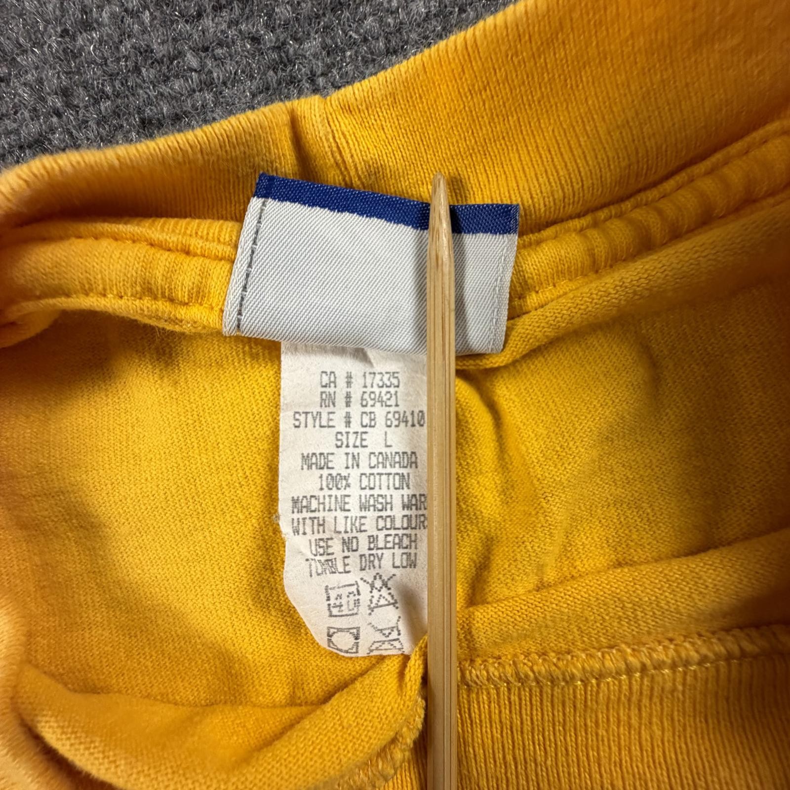 Reebok Men’s Long Sleeve Activewear Shirt Yellow Size Large #1007
