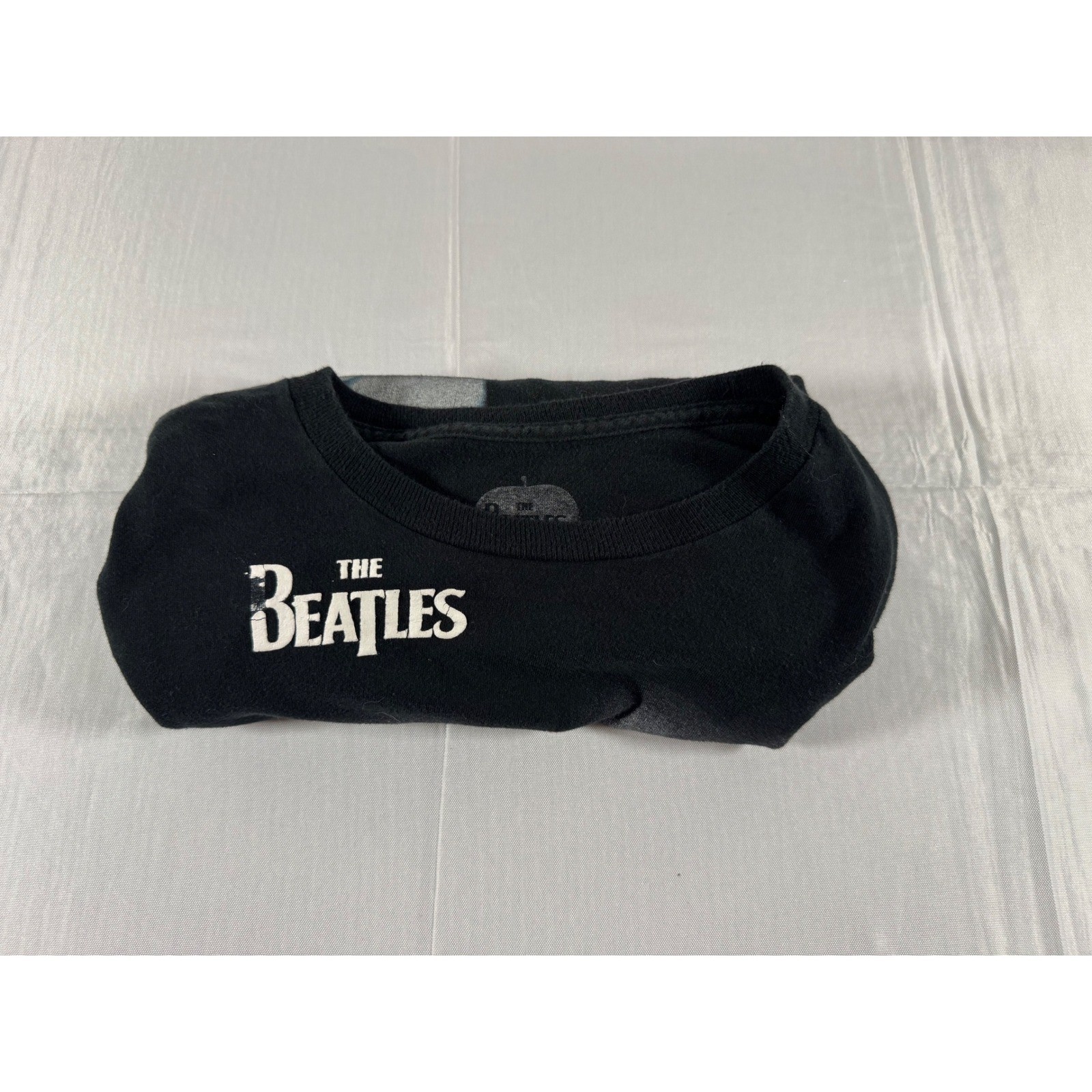 VTG Beatles Let It Be Negative Photo Layered Thermal Long Sleeve Shirt Black M