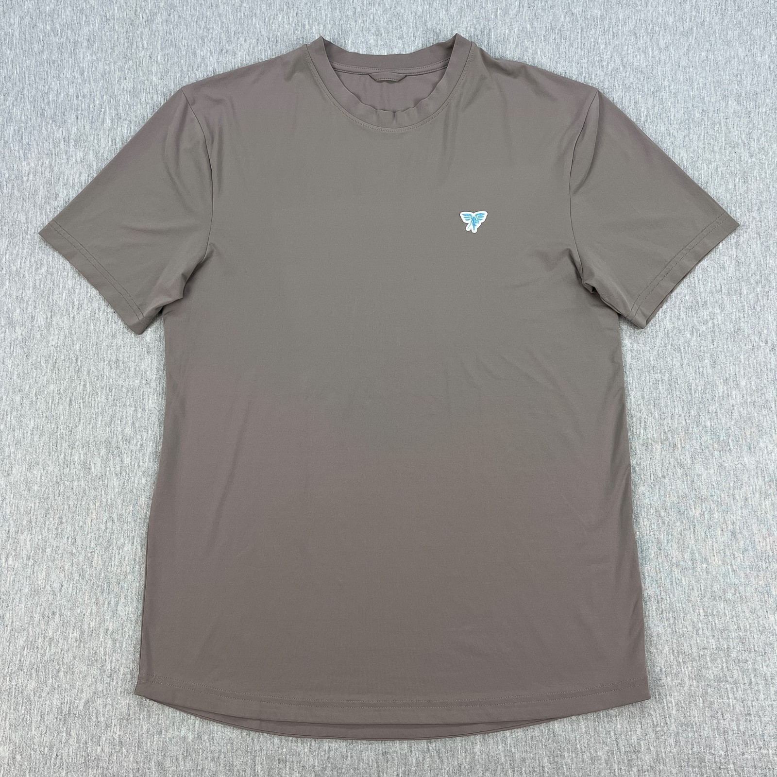 Sigrún Match Tee T-Shirt Mens S Cinder Beige Tennis Running Lightweight Active