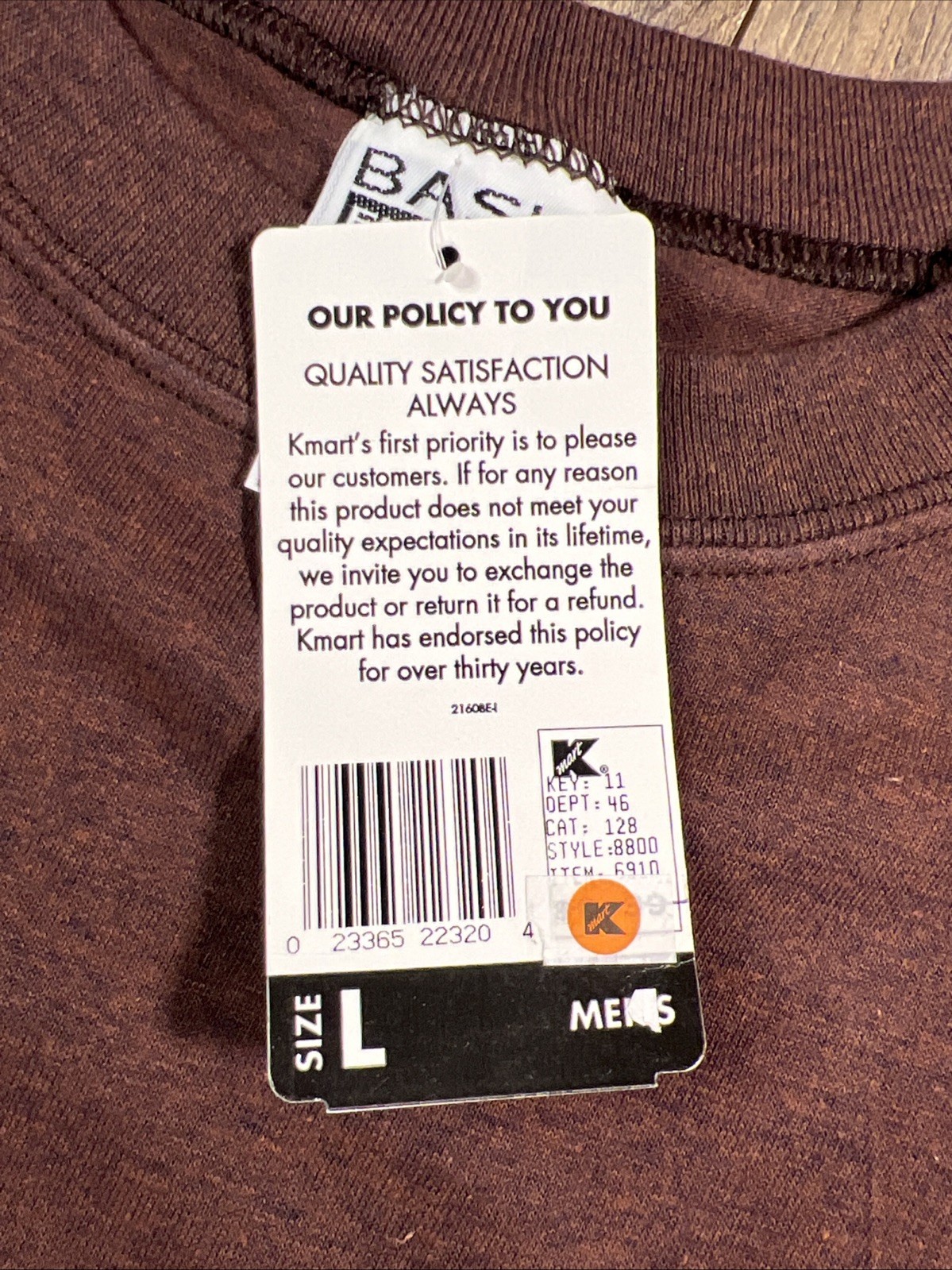 NEW Vintage 90s Y2K Kmart Basic Editions Long Sleeve Tee T shirt Large NWT USA .