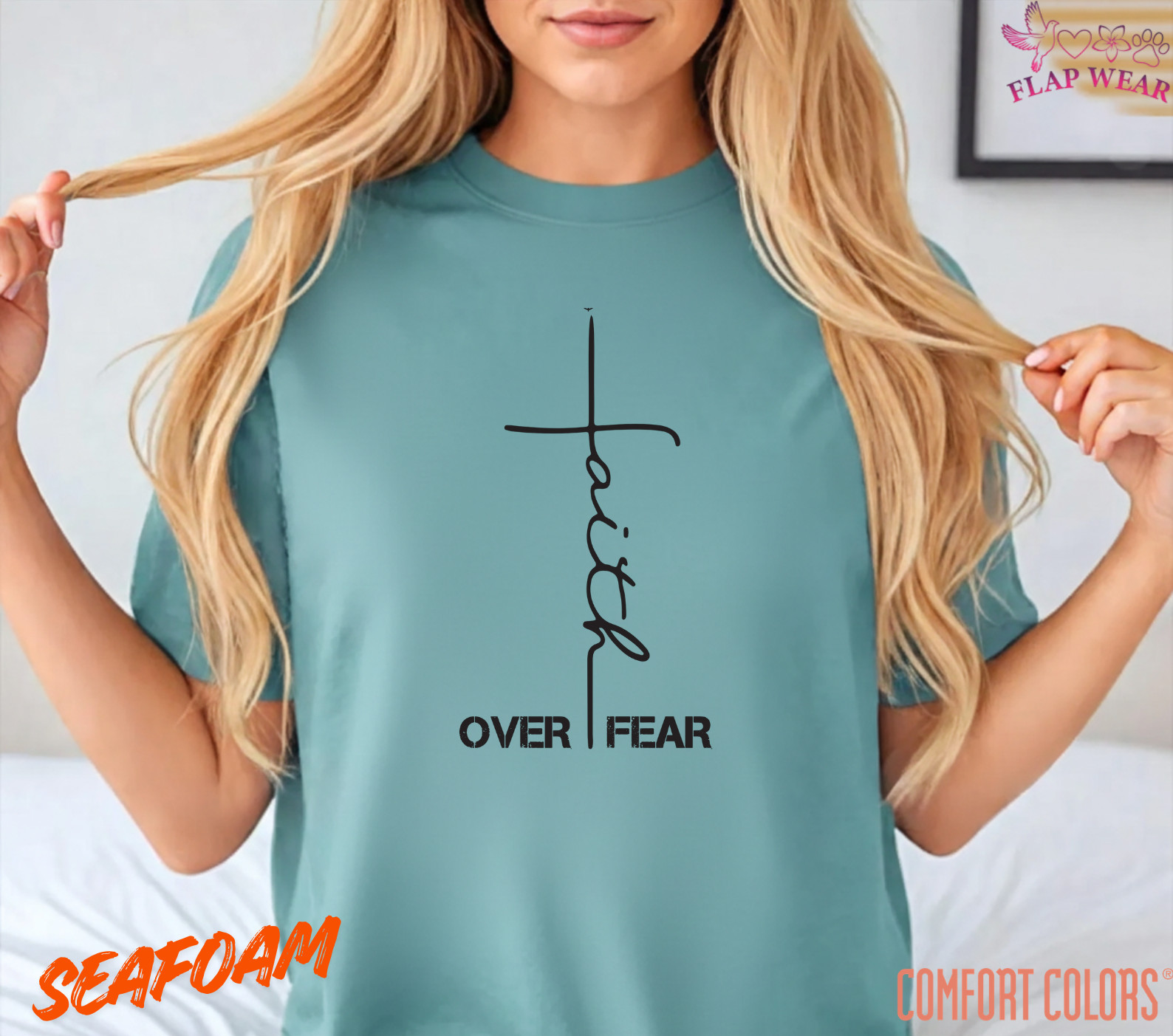 Unisex Faith Over Fear Chri T-Shirt, Men T shirt,Women T shirt Gift Religion Top
