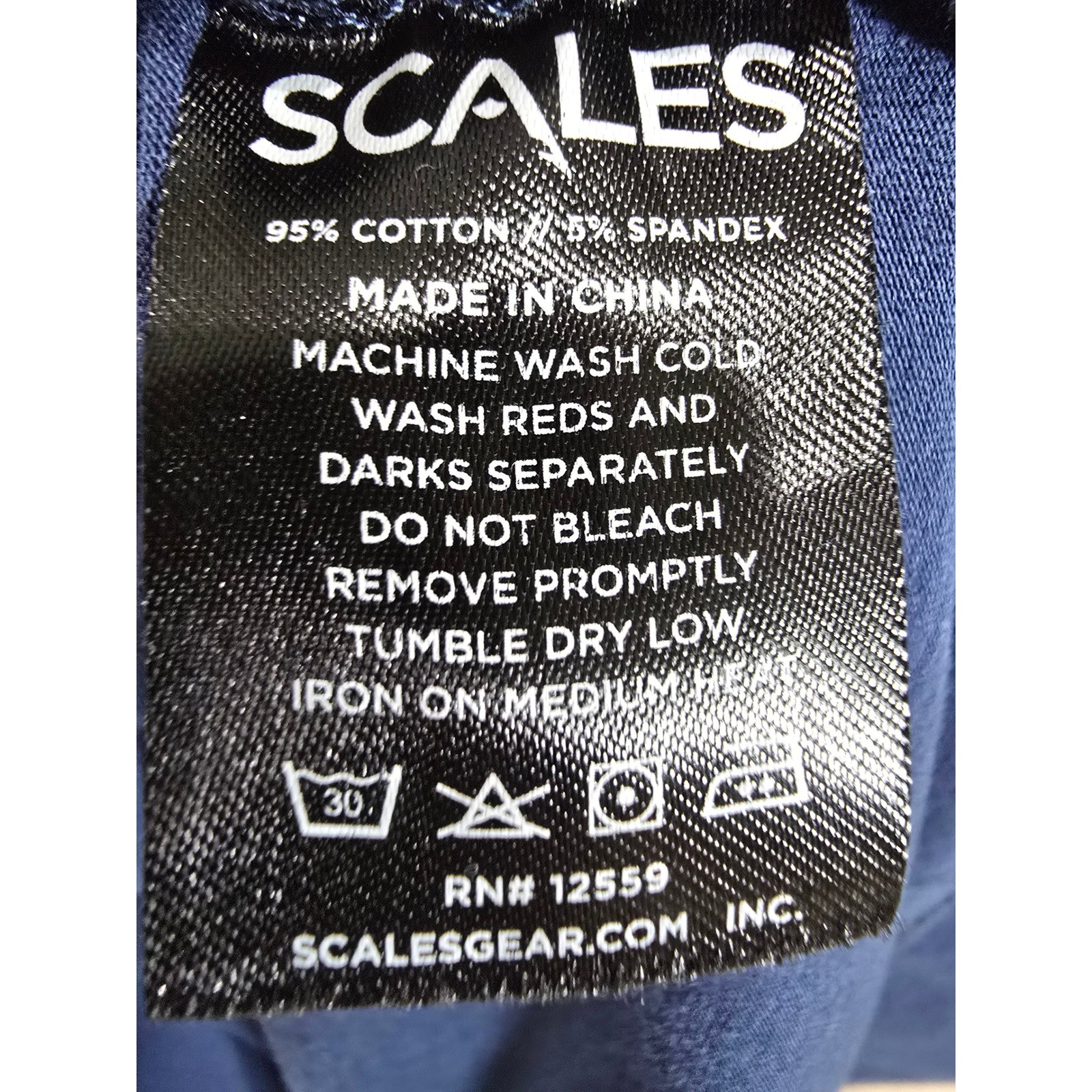 Scales Gear Mens 2XLNavy Blue Graphic Short Sleeve TShirt Cotton Spandex Stretch